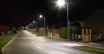 night street in quiet residential quarter