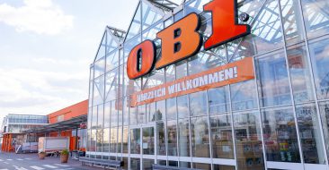 Nuremberg / Germany - April 7, 2019: OBI branch on a german do it yourself Obi market in Nuremberg.